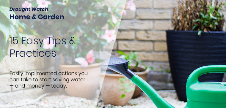Home and garden water conservation tips
